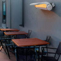 Mpc Estepona 2000w Riscaldatore Riflettente Parete Con Telecomando 2000w Grigio Con Telecomando Ottimo Anche Come Diffusore Di Calore a Parete Protetto Contro i Getti Dacqua Ip65