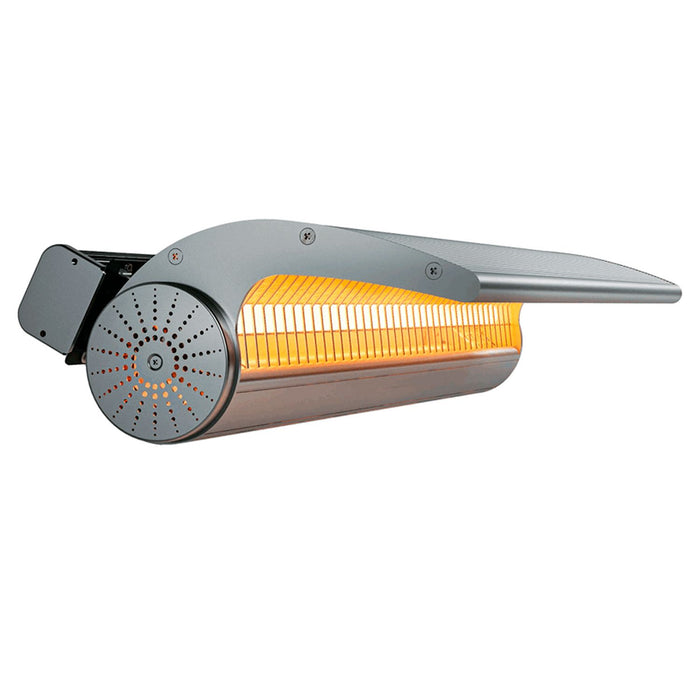 Mpc Estepona 2000w Riscaldatore Riflettente Parete Con Telecomando 2000w Grigio Con Telecomando Ottimo Anche Come Diffusore Di Calore a Parete Protetto Contro i Getti Dacqua Ip65