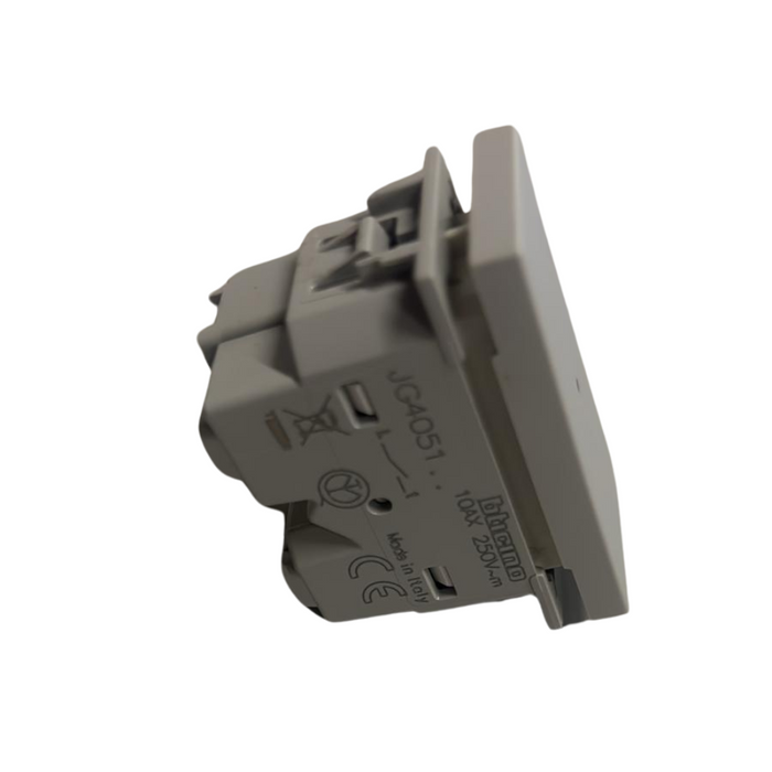 bticino jg4051 serie matixgo interruttore assiale 1p 10ax 250v illuminabile *** colore grigio, confezione 1