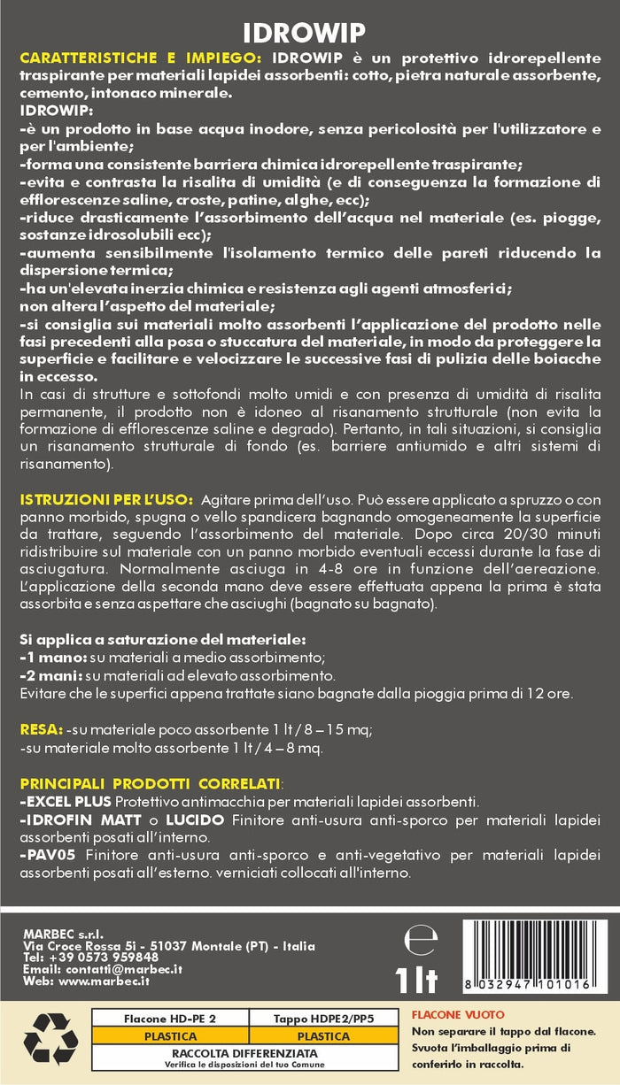 Protettivo idrorepellente IDROWIP   1LT