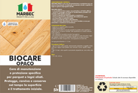 Cera per legno oliato BIOCARE OPACO   5LTx4Pz