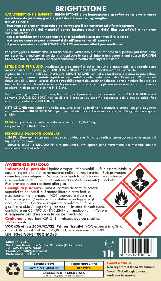 Impregnante BRIGHTSTONE   1LTx6Pz