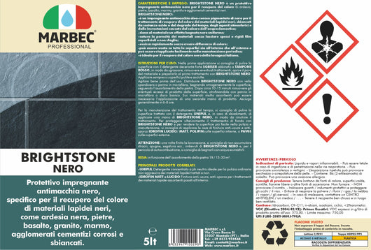 Cera per ardesia nera e pietre BRIGHTSTONE NERO   5LTx4Pz