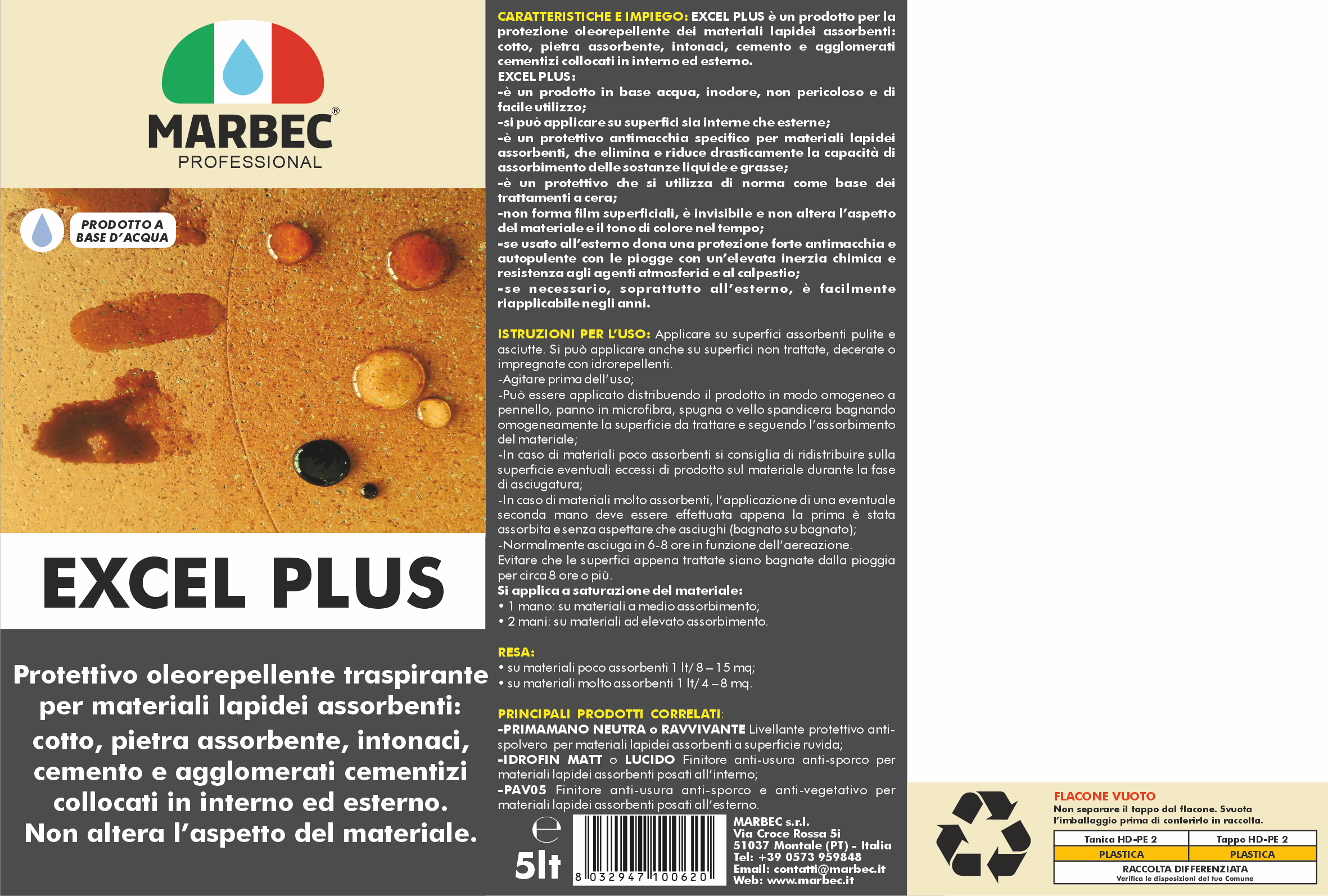 Trattamento pavimenti in cotto EXCEL PLUS   5LTx4Pz