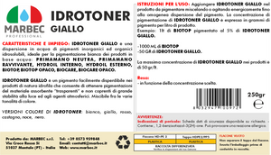 Pigmento idrosolubile giallo IDROTONER GIALLO   250GR