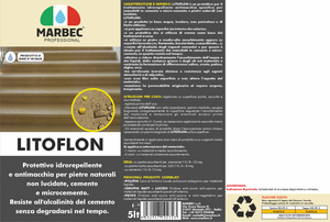 Protettivo antimacchia per cemento, pietre arenarie LITOFLON   5LT