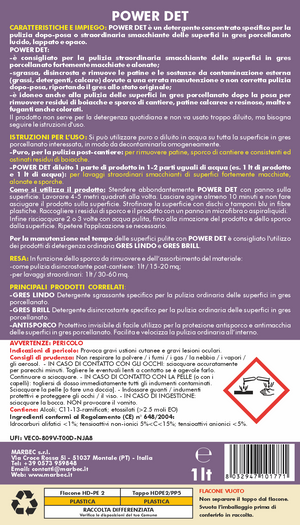 Come pulire il gres porcellanato POWER DET   1LTx6Pz