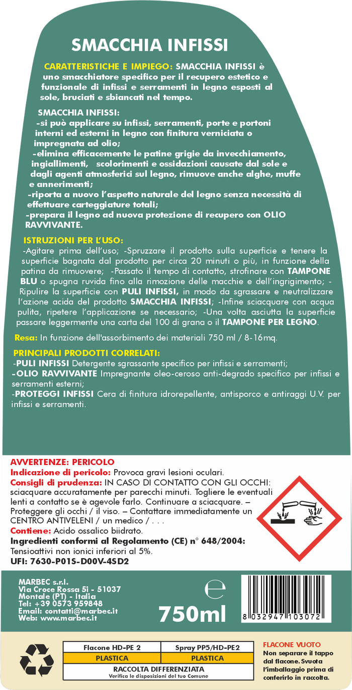Smacchia Infissi 750MLx6Pz
