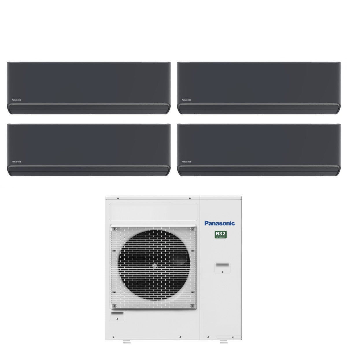Condizionatore Quadri Split Panasonic Etherea Grigio Grafite 7+9+9+12 con CU-4Z80TBE R-32 Wi-Fi Integrato