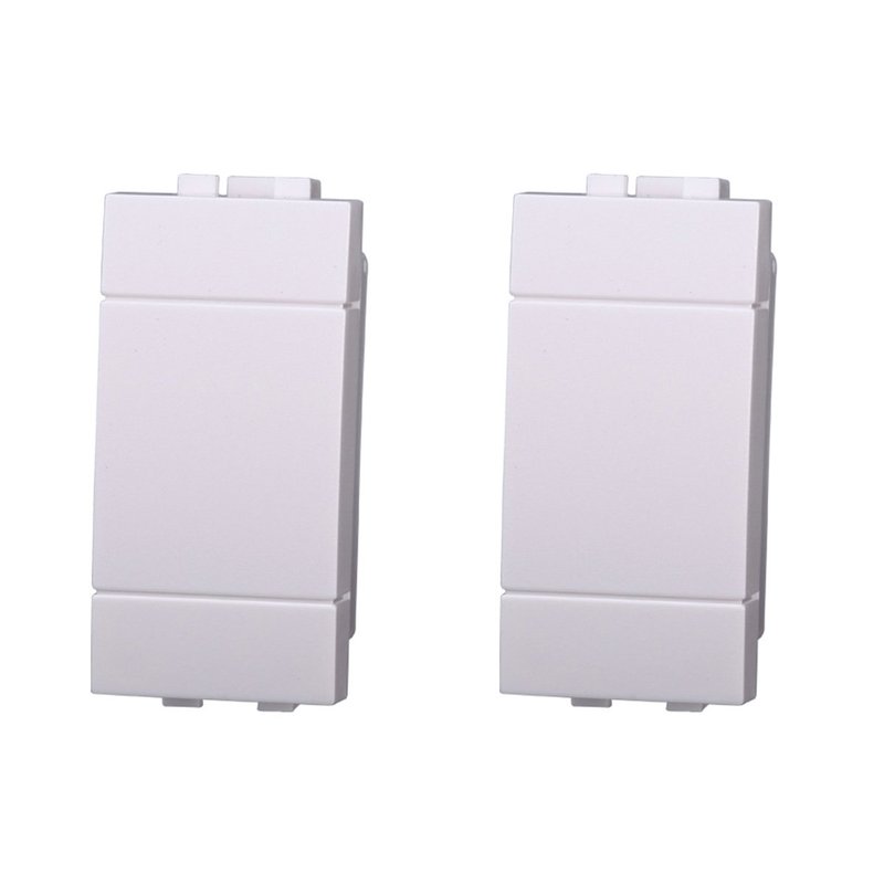 2 Pezzi Copritasti Copriforo Copritasto Falso Polo 1P Bianco Compatibile Con Bticino Living Light