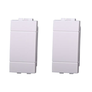 2 Pezzi Copritasti Copriforo Copritasto Falso Polo 1P Bianco Compatibile Con Bticino Living Light
