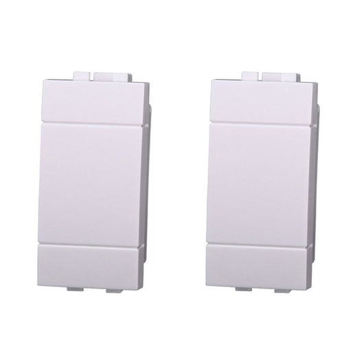 2 Pezzi Copritasti Copriforo Copritasto Falso Polo 1P Bianco Compatibile Con Bticino Living Light