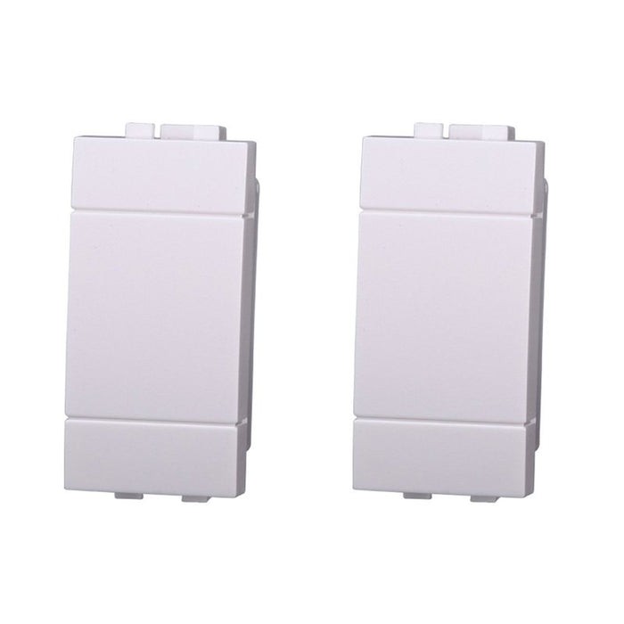 2 Pezzi Copritasti Copriforo Copritasto Falso Polo 1P Bianco Compatibile Con Bticino Living Light