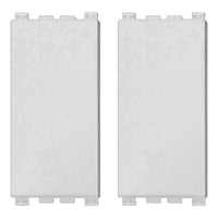 ETTROIT 2 Pezzi Copritasti Copriforo Falso Polo 1P Bianco Compatibile Con Vimar Arke