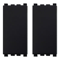 ETTROIT 2 Pezzi Copritasti Copriforo Falso Polo 1P Nero Compatibile Con Vimar Arke