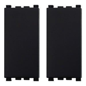 ETTROIT 2 Pezzi Copritasti Copriforo Falso Polo 1P Nero Compatibile Con Vimar Arke