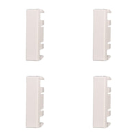 ETTROIT 4 Pezzi Copritasti Copriforo Falso Polo 1/2P Mezzo Modulo Posto Bianco Compatibile Con Bticino Axolute