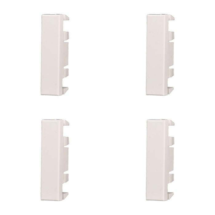 ETTROIT 4 Pezzi Copritasti Copriforo Falso Polo 1/2P Mezzo Modulo Posto Bianco Compatibile Con Bticino Axolute