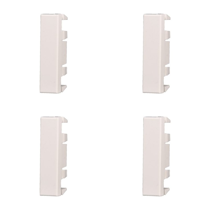 ETTROIT 4 Pezzi Copritasti Copriforo Falso Polo 1/2P Mezzo Modulo Posto Bianco Compatibile Con Bticino Axolute