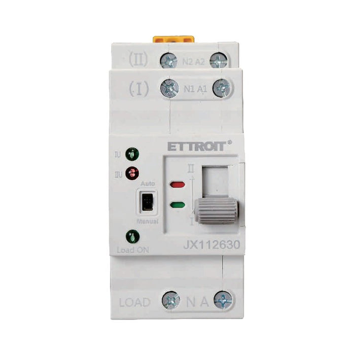 ATS Commutatore di Trasferimento Automatico Fotovoltaico 2P 2M Doppio Alimentazione 63A AC 230V IP20 IEC60947-6-1