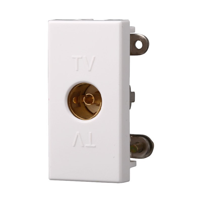 ETTROIT Connettore Presa TV Femmina Colore Bianco Compatibile Con Bticino Axolute