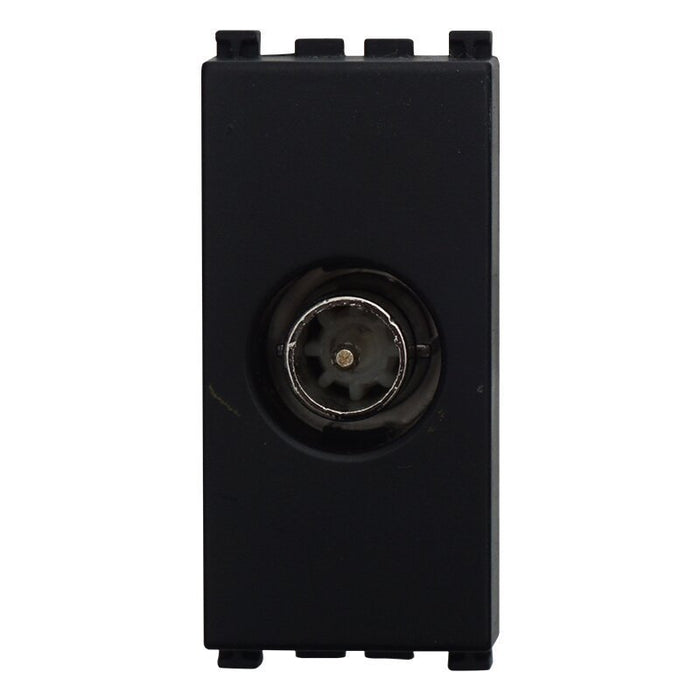 Connettore Presa TV Passante Maschio Colore Nero Compatibile Con Vimar Arke