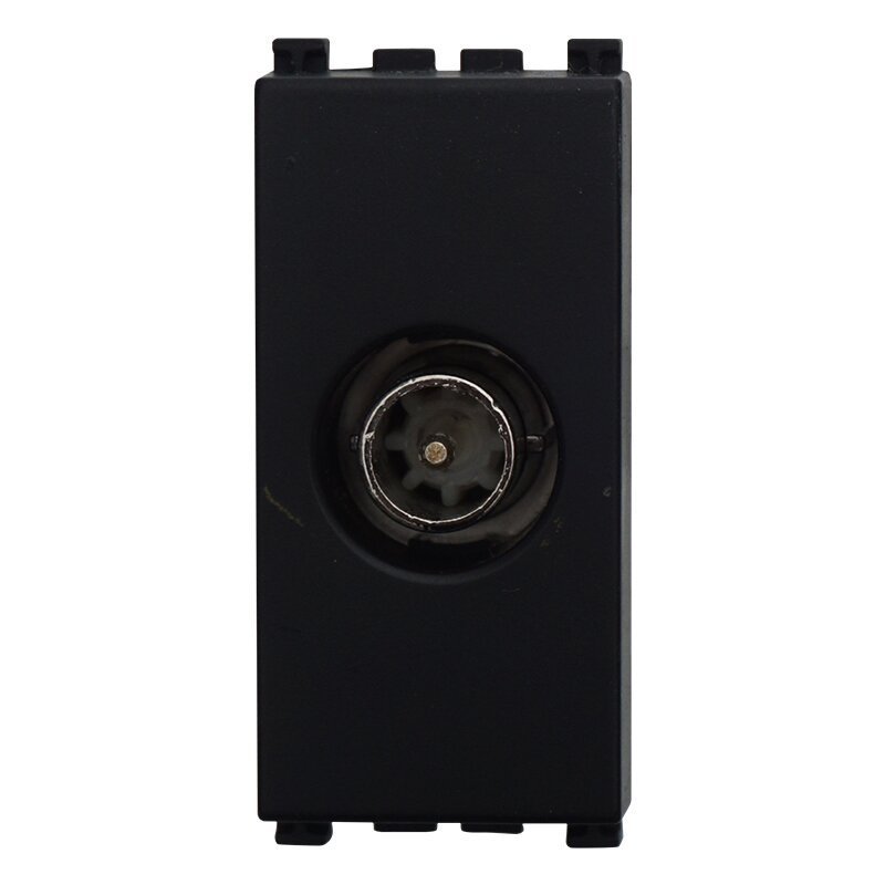 Connettore Presa TV Passante Maschio Colore Nero Compatibile Con Vimar Arke