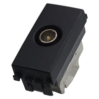 Connettore Presa TV Passante Maschio Colore Nero Compatibile Con Vimar Arke