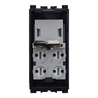 Connettore Telefonica Presa RJ11 Colore Nero Compatibile Con Vimar Arkè