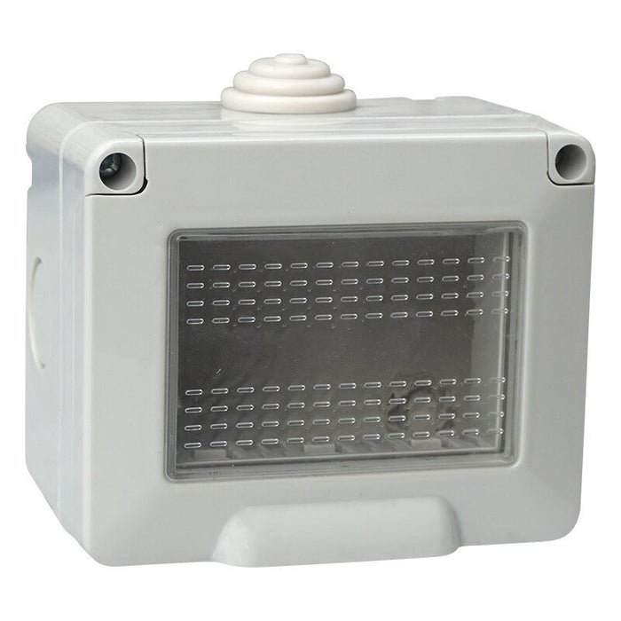 Custodia 3P IP55 Scatola Porta Frutti Con Coperchio 3 Posti Moduli Compatibile Con Vimar Plana