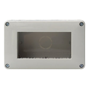 Custodia 4P IP40 Scatola Porta Frutti Da Esterno 4 Posti Moduli Compatibile Con Vimar Plana