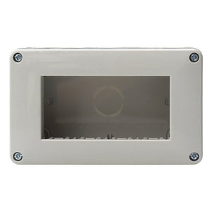 Custodia 4P IP40 Scatola Porta Frutti Da Esterno 4 Posti Moduli Compatibile Con Vimar Plana