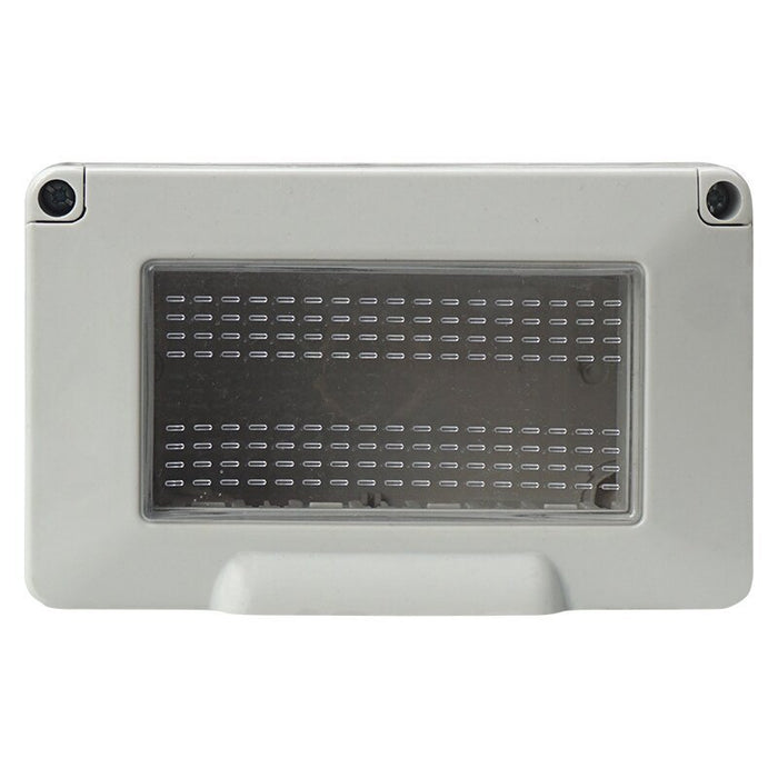 Custodia 4P IP55 Scatola Porta Frutti Con Coperchio 4 Posti Moduli Compatibile Con Vimar Plana
