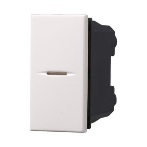 ETTROIT Deviatore Assiale 1P 16A Unipolare Colore Bianco Compatibile Con Bticino Axolute