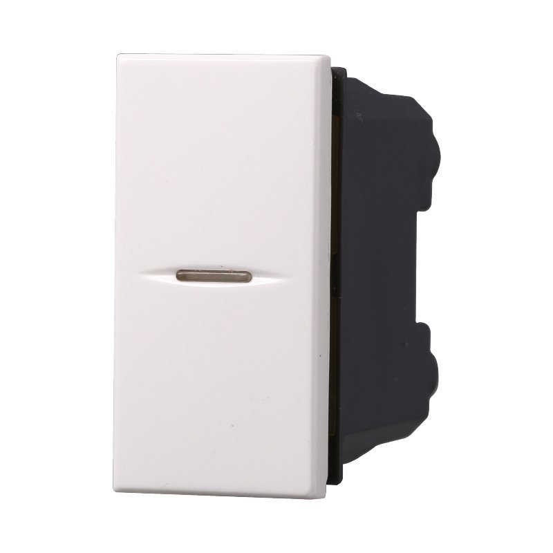 ETTROIT Deviatore Assiale 1P 16A Unipolare Colore Bianco Compatibile Con Bticino Axolute