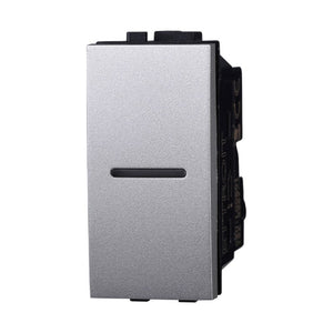 ETTROIT Deviatore Assiale 1P 16A Unipolare Colore GRIGIO Compatibile Con Bticino Living International