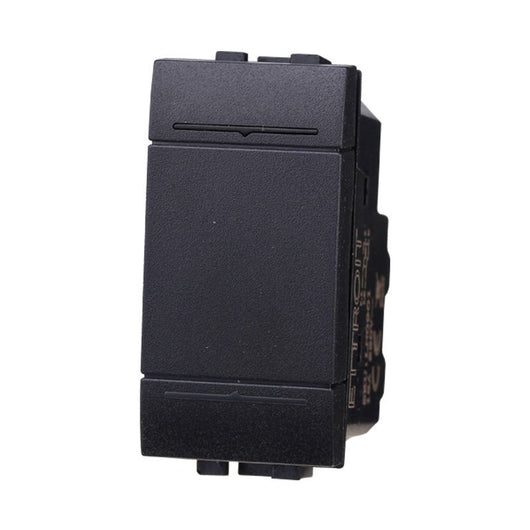 ETTROIT Interruttore 1P 16A Unipolare Colore Nero Compatibile Con Bticino Living International