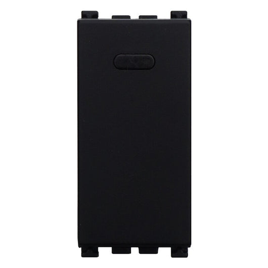 Interruttore 1P 16A Unipolare Colore Nero Compatibile Con Vimar Arke