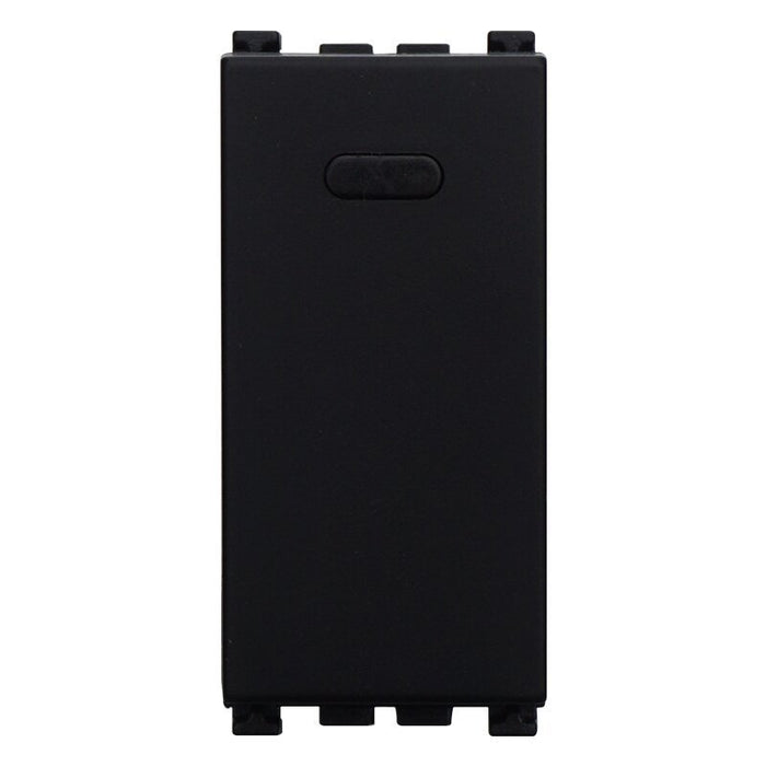 Interruttore 1P 16A Unipolare Colore Nero Compatibile Con Vimar Arke