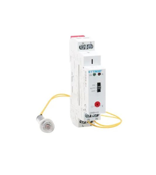 ETTROIT Interruttore Crepuscolare DIN con Sensore Fotoelettrico 16A 220V - JX18103