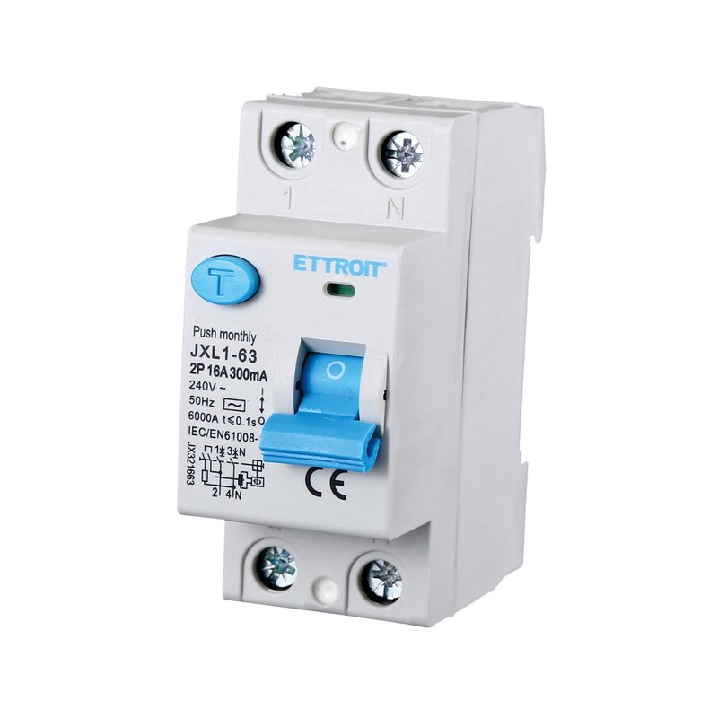 Interruttore Differenziale Puro 2P 16A 6kA 300mA 220V Salvavita Differenziale Occupa 2 Moduli DIN