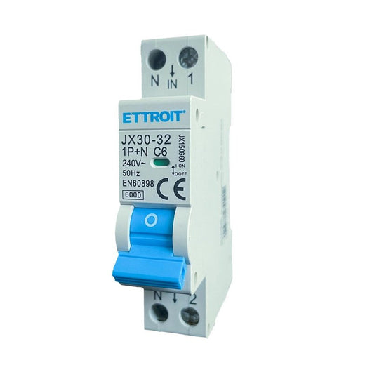 Interruttore Magnetotermico Automatico 1P+N 6A 6000A 220V Salvavita Stotz Occupa 1 Modulo DIN