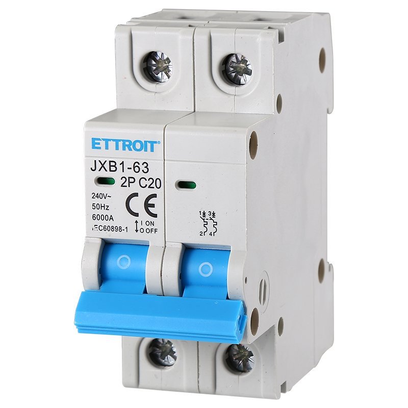 Interruttore Magnetotermico Automatico 2P 20A 6000A 220V Salvavita Stotz Occupa 2 Moduli DIN
