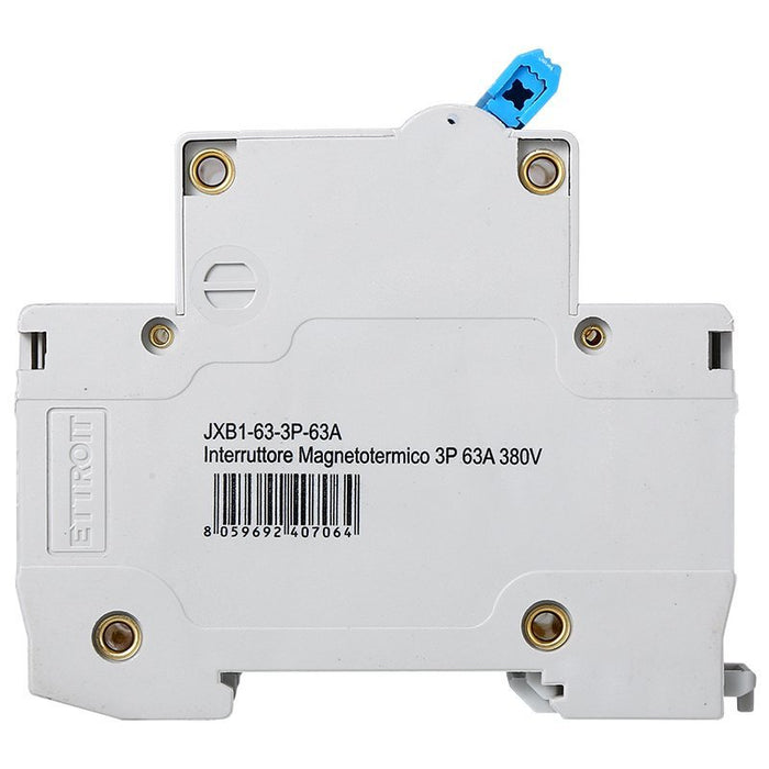 ETTROIT Interruttore Magnetotermico Automatico 3P 63A 6000A 220V 380V Salvavita Stotz Occupa 3 Moduli DIN