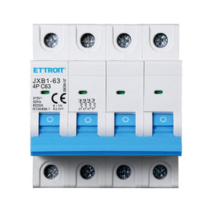 ETTROIT Interruttore Magnetotermico Automatico 4P 63A 6000A 220V 380V Salvavita Stotz Occupa 4 Moduli DIN