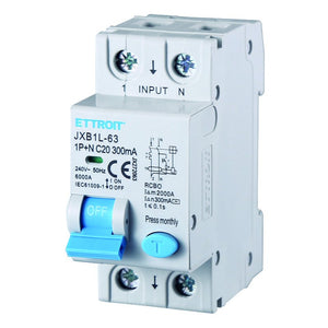 Interruttore Magnetotermico Differenziale 1P+N 20A 6KA 300mA 220V Occupa 2 Moduli DIN