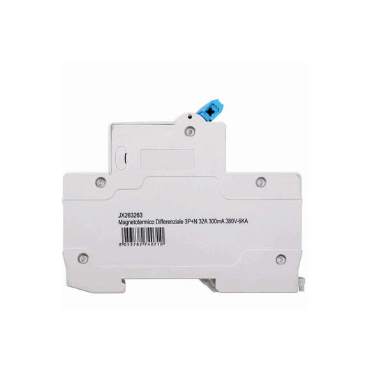 Interruttore Magnetotermico Differenziale 3P+N 32A 6KA 300mA 380V Occupa 4 Moduli DIN
