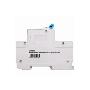 Interruttore Magnetotermico Differenziale 3P+N 50A 6KA 300mA 380V Occupa 4 Moduli DIN