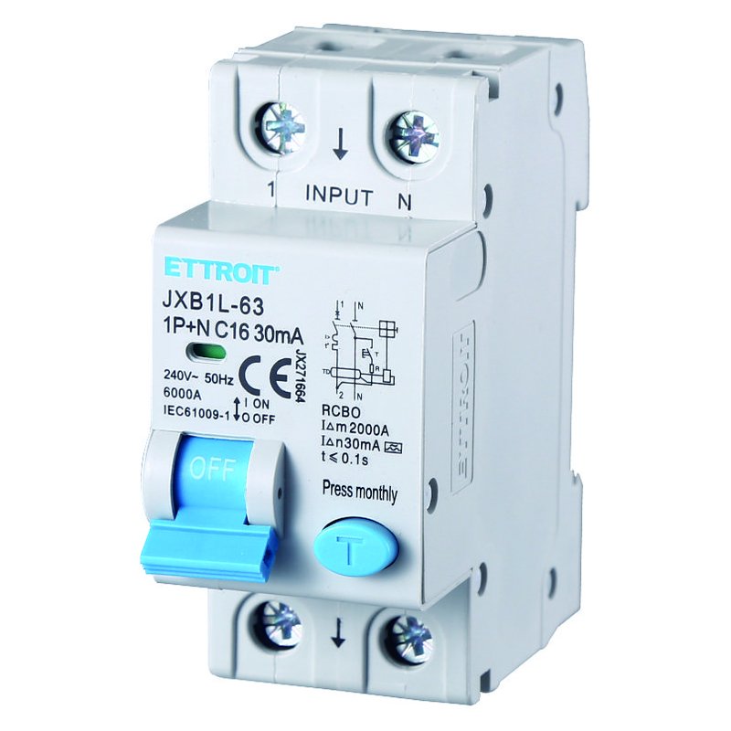Interruttore Magnetotermico Differenziale Tipo A 1P+N 16A 6KA 30mA 220V Occupa 2 Moduli DIN