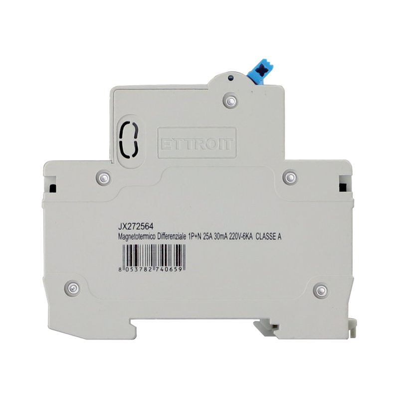 ETTROIT Interruttore Magnetotermico Differenziale Tipo A 1P+N 25A 6KA 30mA 220V Occupa 2 Moduli DIN
